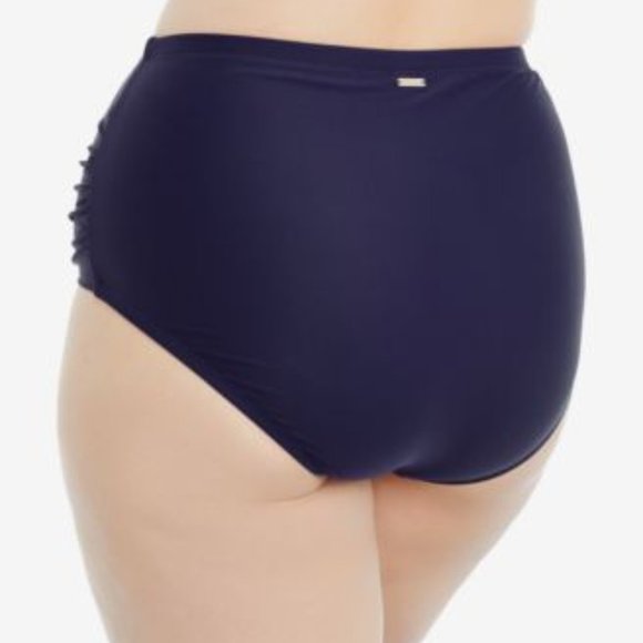 Raisins Black Ruched Costa Tummy Control Bottoms - Picture 2 of 10